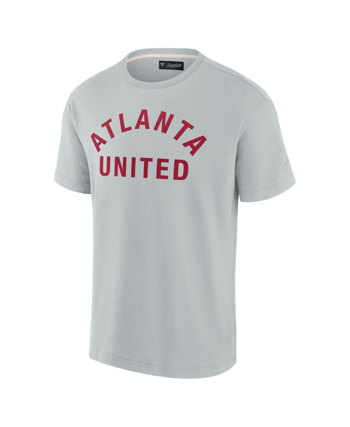 Shop Fanatics Signature Men's  Gray Atlanta United Fc Oversized Logo T-shirt