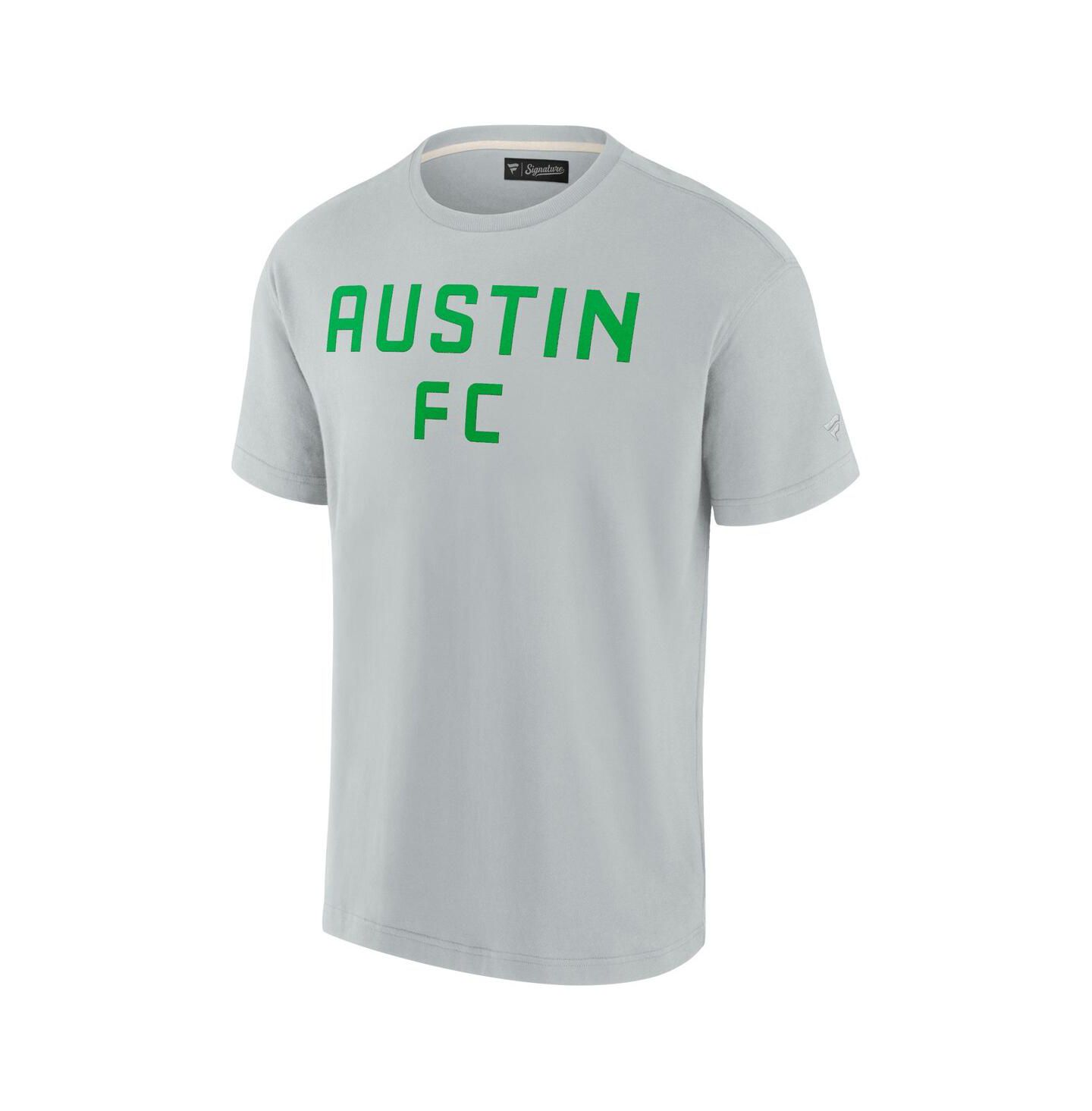 Мужская футболка Fanatics Signature Gray Austin FC Oversized Logo — фото 2