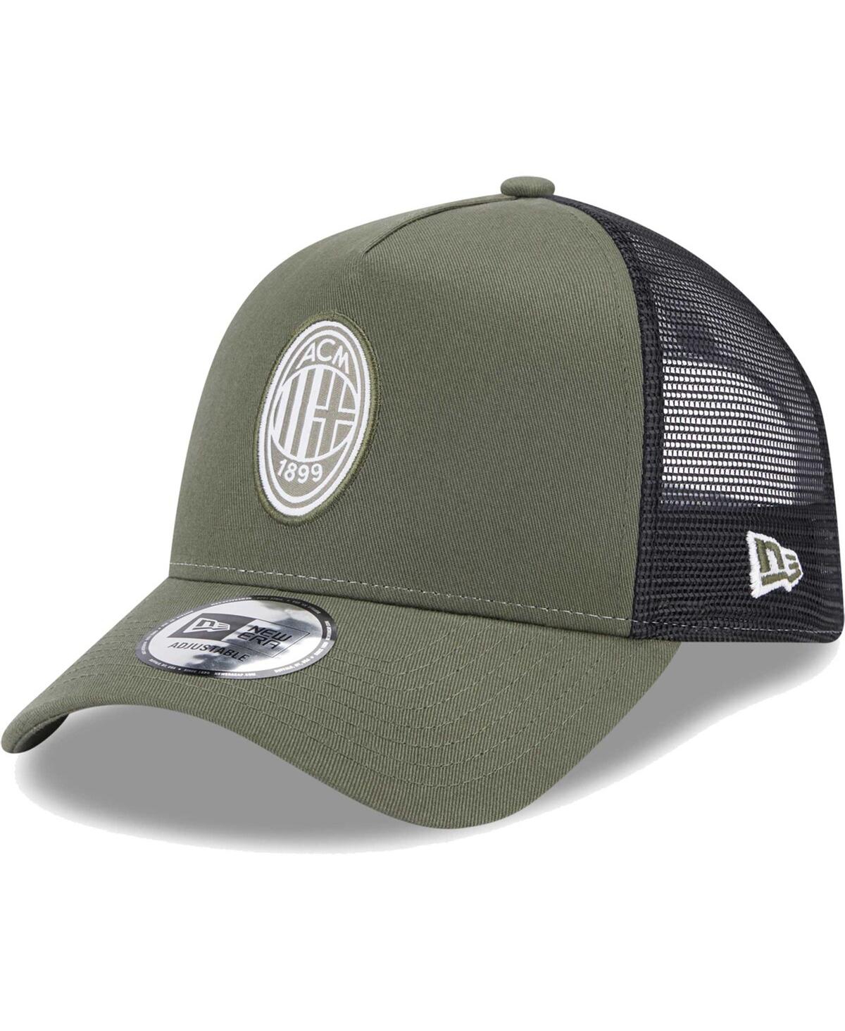 New Era Men's  Green Ac Milan Seasonal E-frame Trucker Adjustable Hat