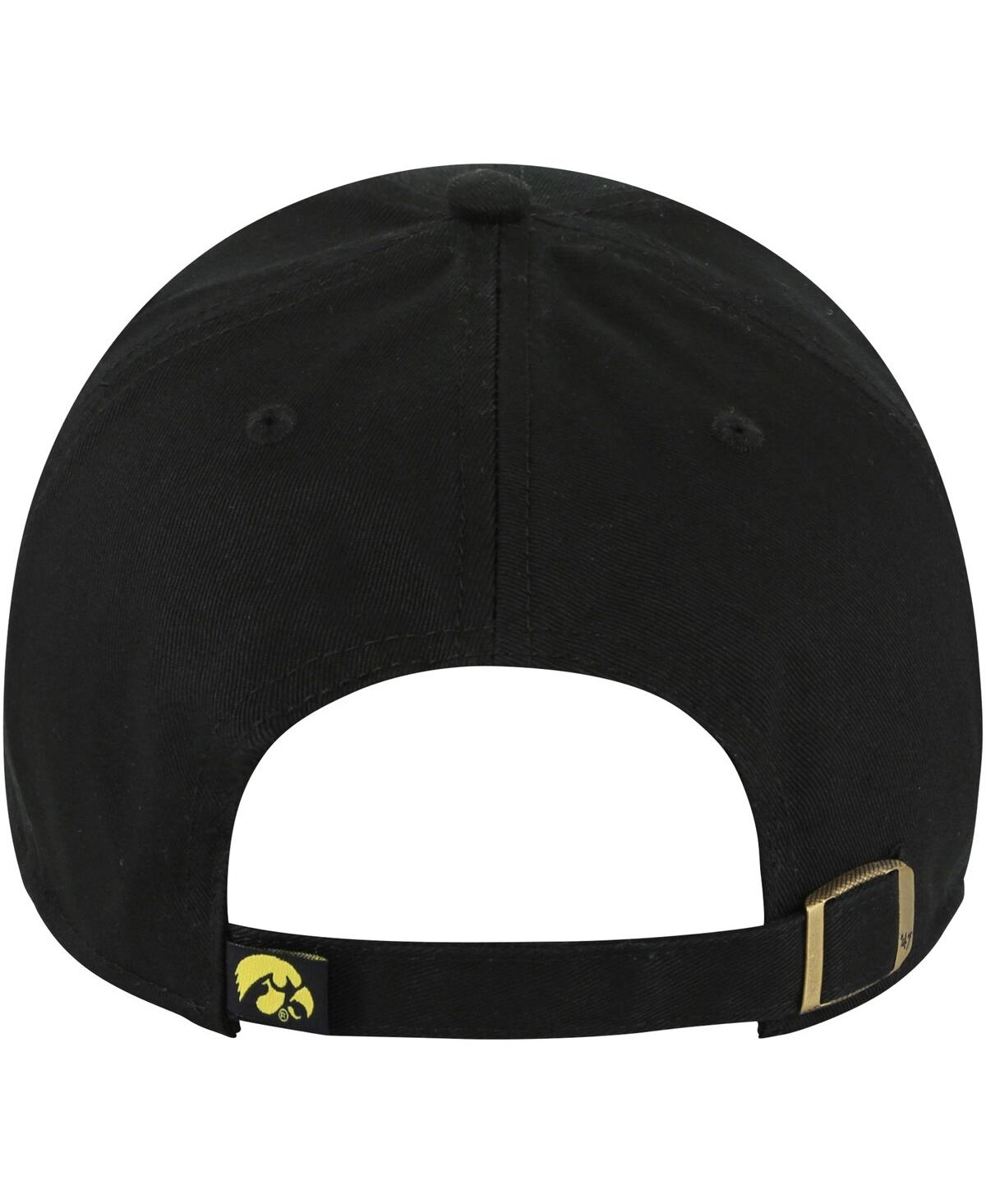 Shop 47 Brand Women's ' Black Iowa Hawkeyes Sidney Clean Up Adjustable Hat