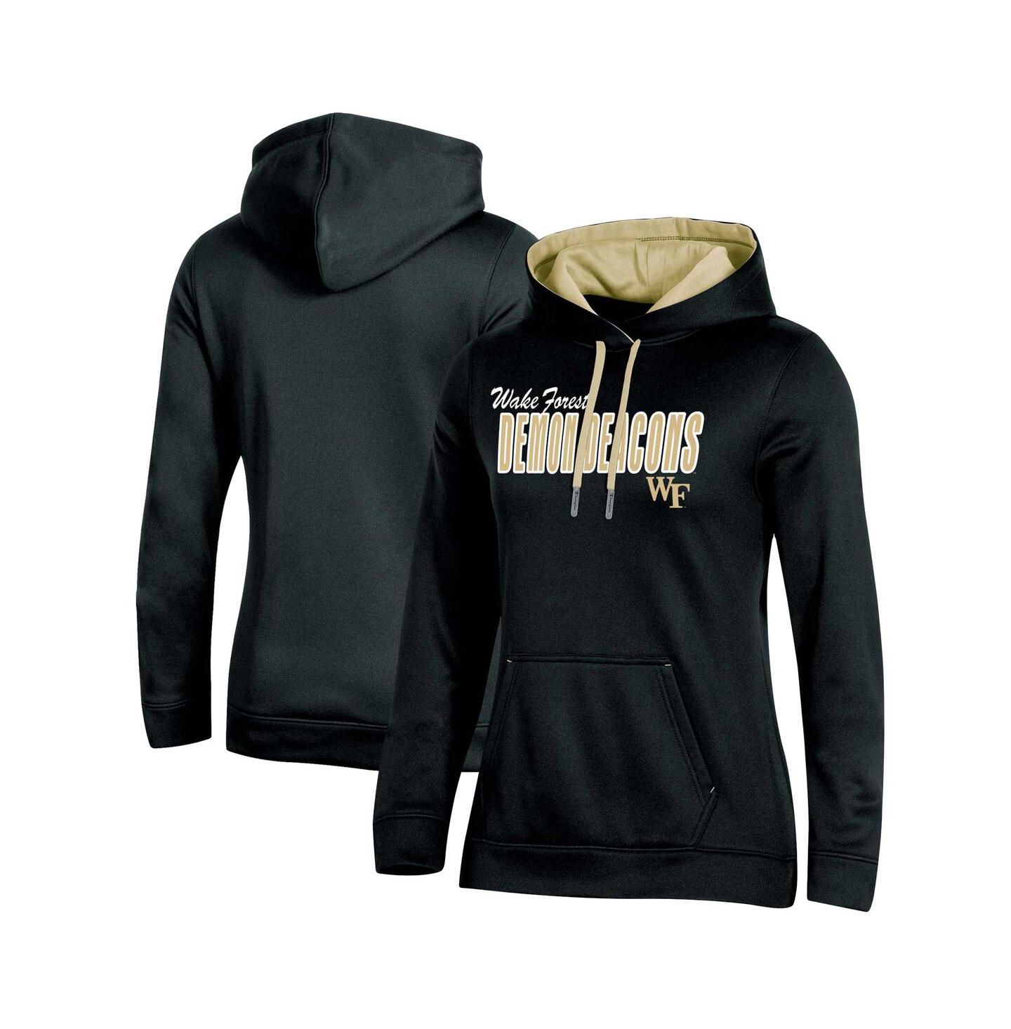 Женское худи Champion Black Wake Forest Demon Deacons Team Pullover — фото 1