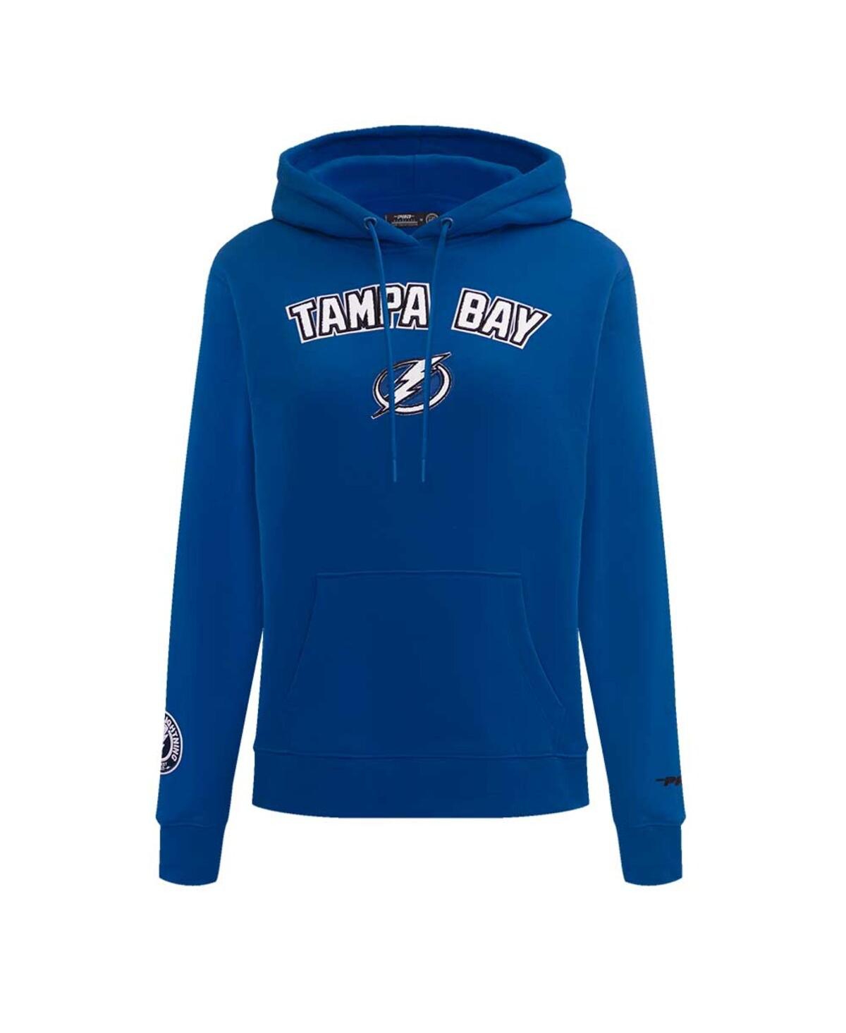 Shop Pro Standard Women's  Blue Tampa Bay Lightning Classic Chenille Pullover Hoodie