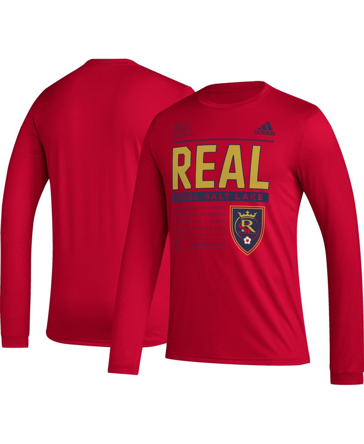 Adidas Originals Men's Adidas Red Real Salt Lake Club Dna Long Sleeve Aeroready T-shirt