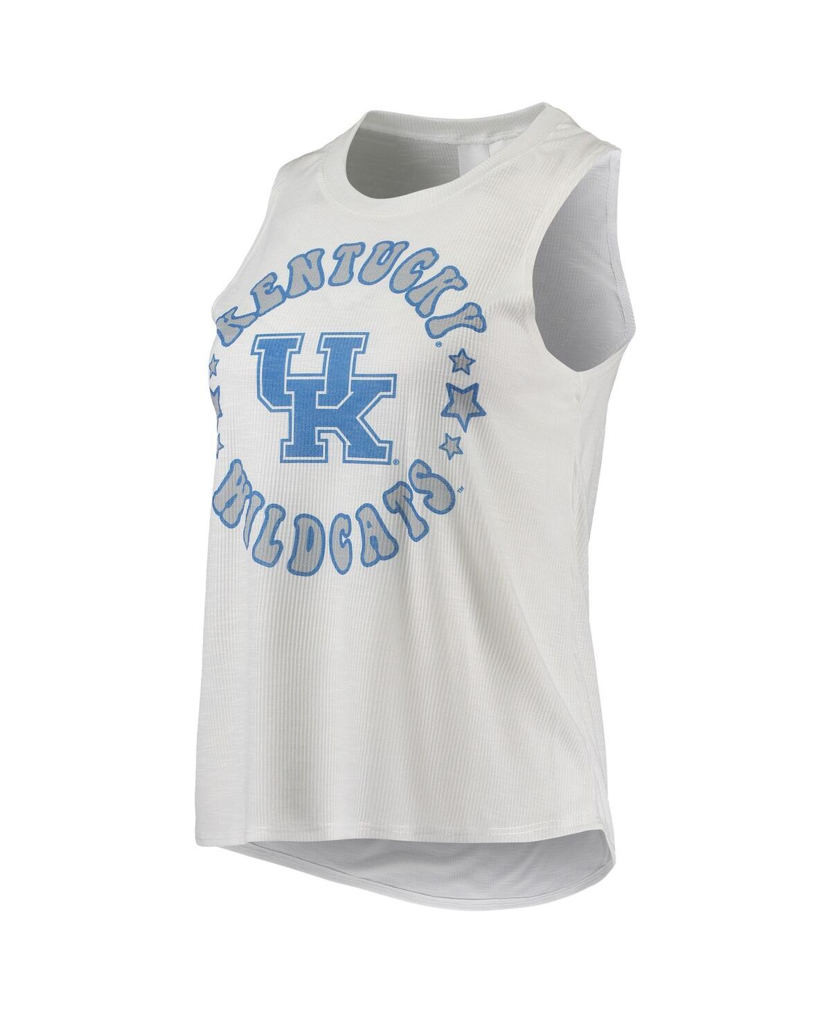 Shop Concepts Sport Women's  Royal, White Kentucky Wildcats Ultimate Flannel Tank Top And Shorts Sleep Set In Royal,white