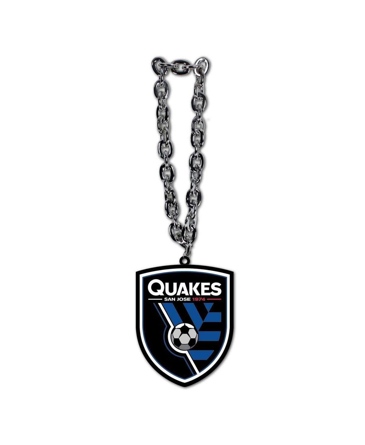 Mojo Licensing Men's And Women's  San Jose Earthquakes Team Logo Fan Chain Necklace In Black