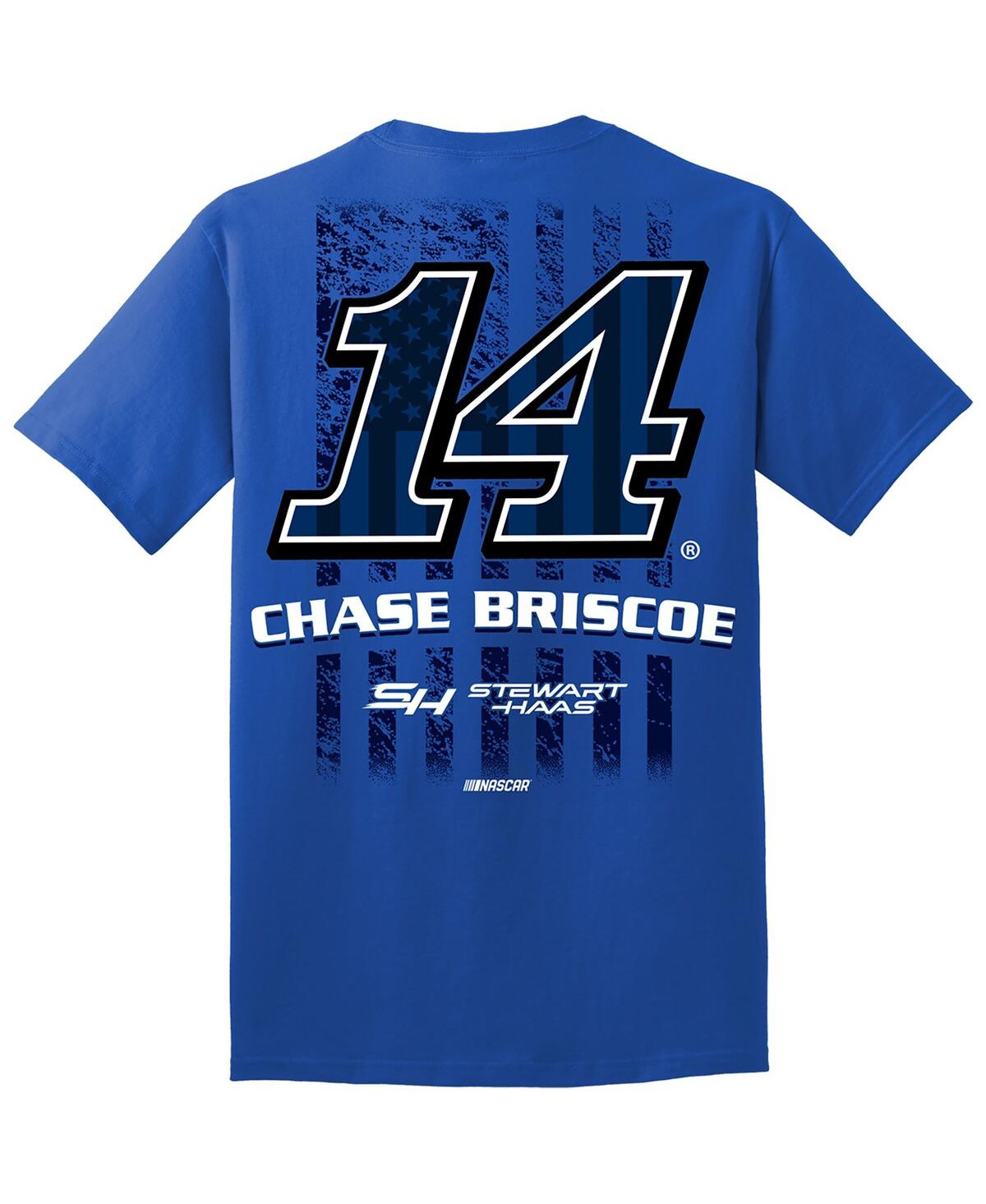 Shop Stewart-haas Racing Team Collection Men's  Royal Chase Briscoe Flag T-shirt