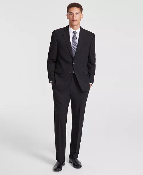 Perry Ellis Portfolio Men's Modern-Fit Solid 2-Piece Suit