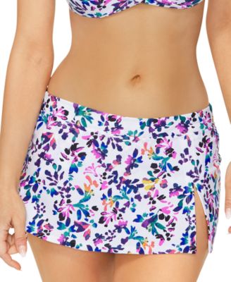 Women's Lux Floral-Print Swim Skirt