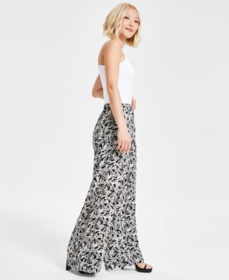 Bar III Petite Abstract Print High Rise Wide Leg Pants Created for Macy s Macy s