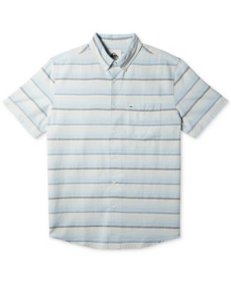 Quiksilver - Big Boys Oxford Stripe Classic Short-Sleeve Cotton Shirt
