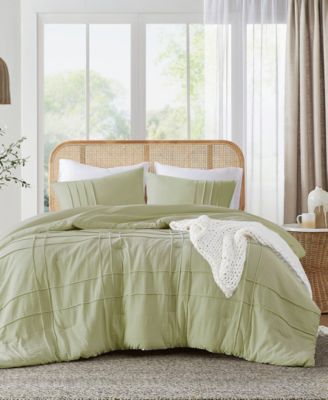 Porter Washed Pleated 3-Pc. Comforter Set, Queen
