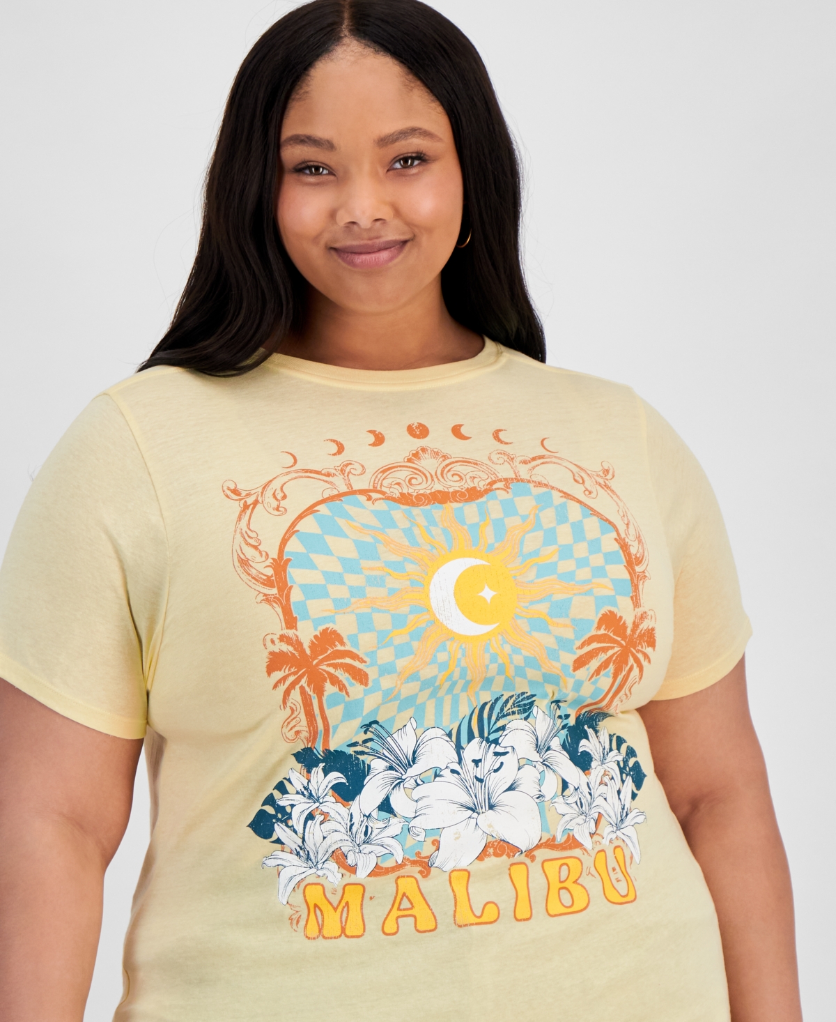 Rebellious One Trendy Plus Size Malibu Graphic T-Shirt