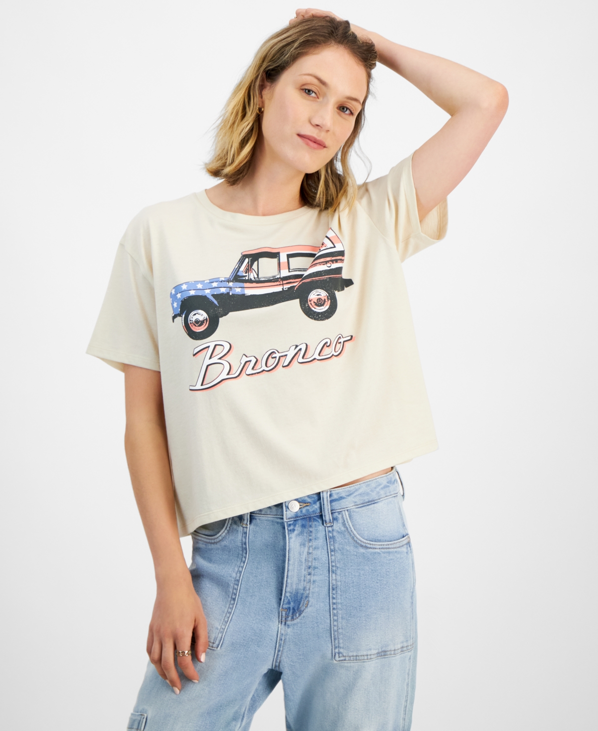 Juniors' Ford Bronco Graphic T-Shirt - Offwhite