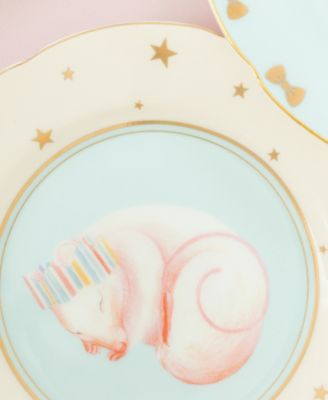 Squirrel, Doggie, Mousey, Polar Bear Tea Plates, Set of 4