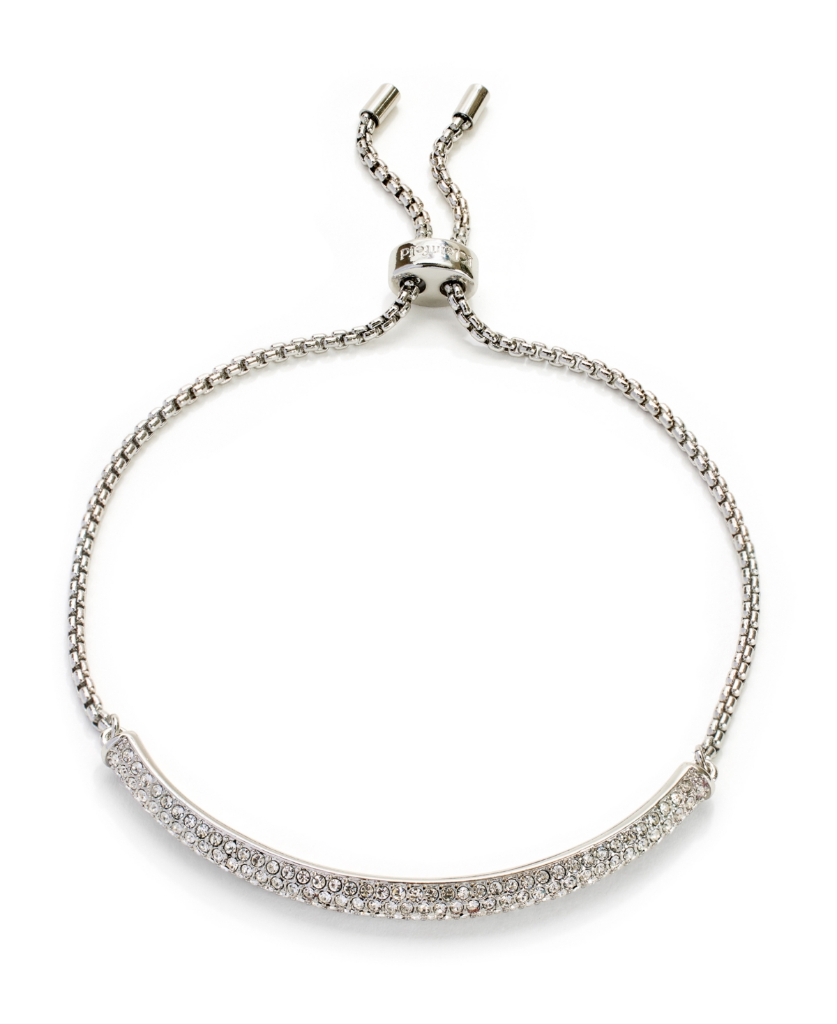 Kleinfeld Faux Stone Pave Bar Delicate Bracelet In Crystal,rhodium
