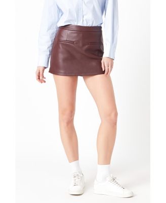 Women's Pu Skorts