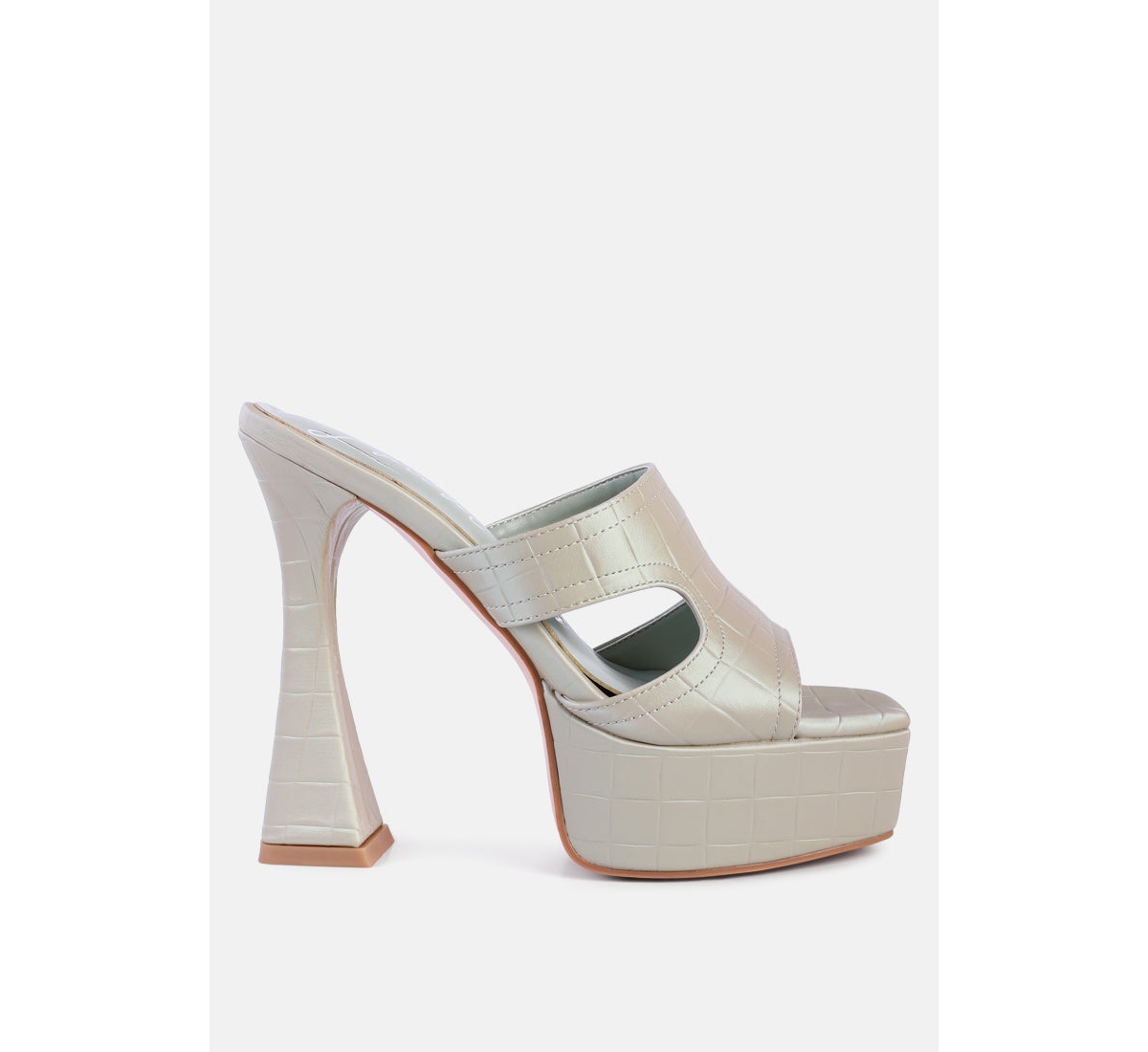 pda croc high heel platform sandals