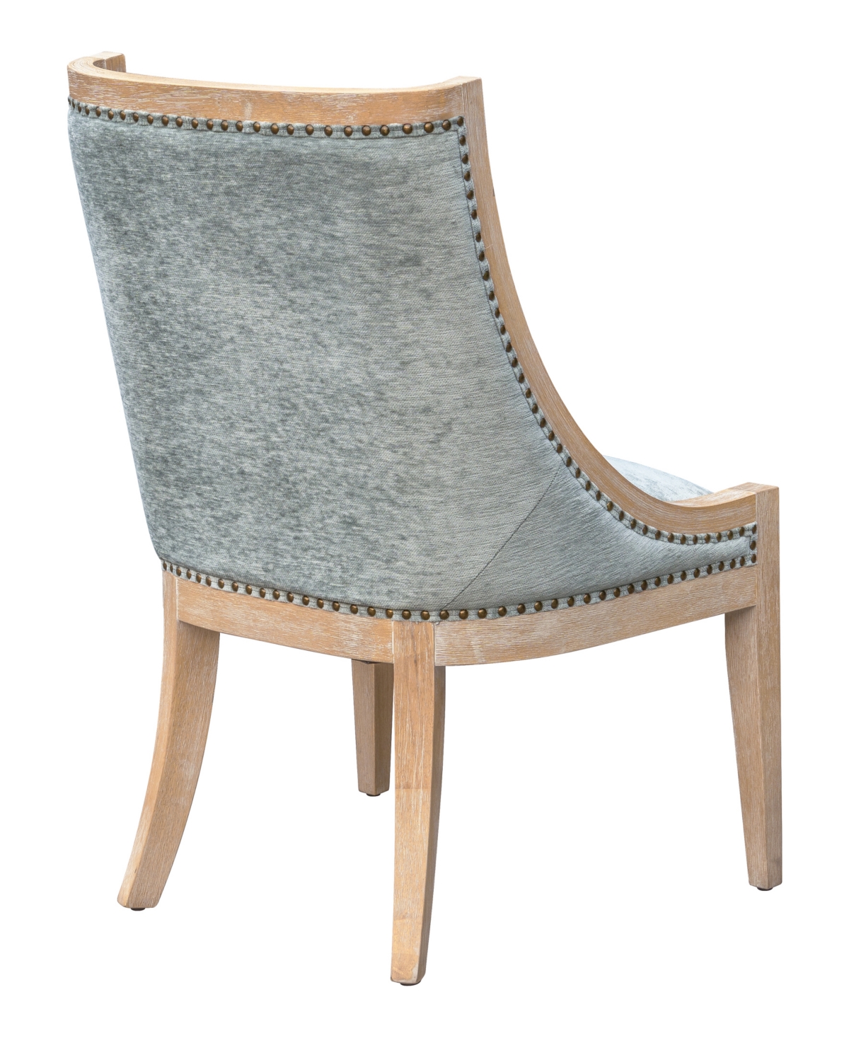 Martha Stewart Collection Elmcrest Upholstered Dining Chair With Nailhead Trim In Soft Green