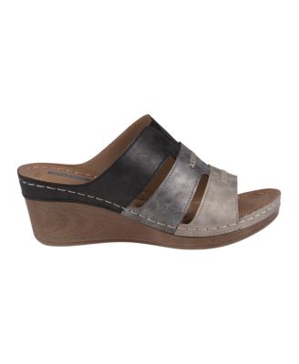 Women's Delores Triple Band Wedge Sandals
