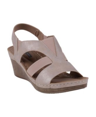 Women's Banks Cut Out Slingback Wedge Sandals