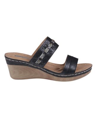 Women's Mariah Double Band Slip-On Wedge Sandals