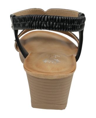 Women's Celestia Embellished Cut Out Slingback Wedge Sandals