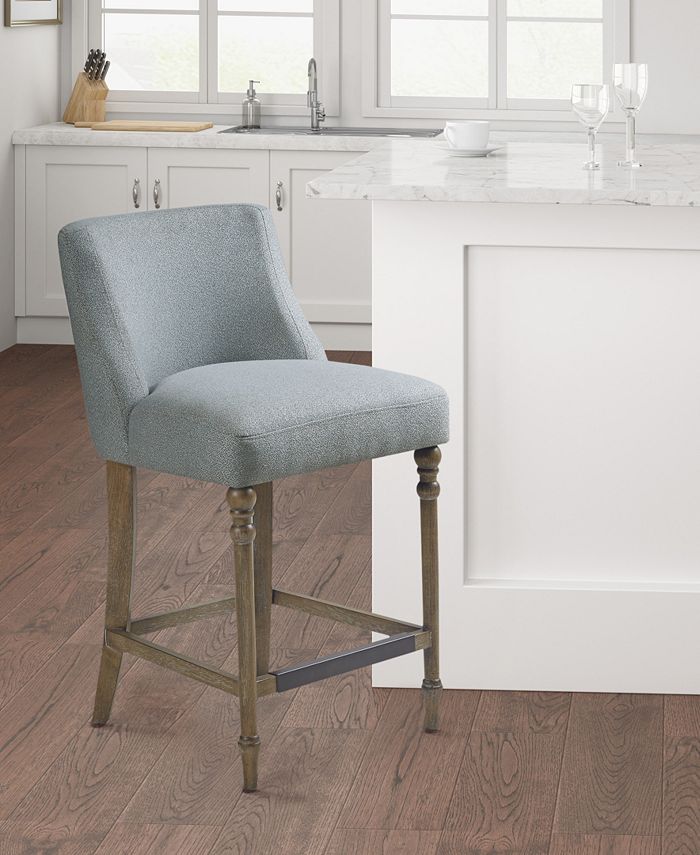 Martha Stewart Collection Delaney 20" Wide Upholstered Counter Stool