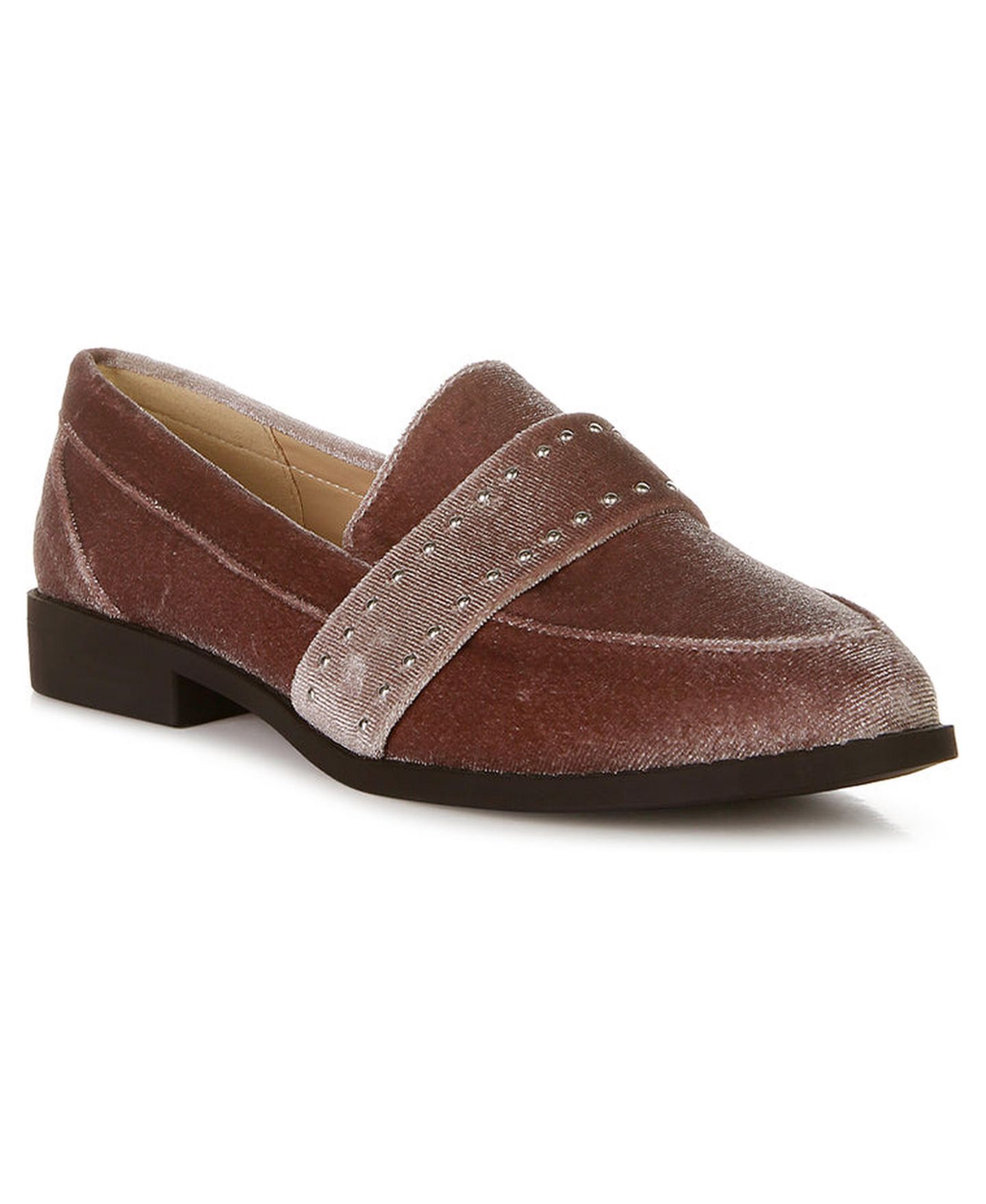 Женские туфли London Rag Walkin Stud Detail Velvet, цвет: Бежевый / Хаки — фото 3