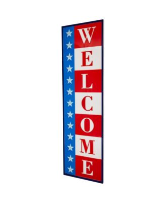 Americana Welcome Metal Wall Sign, 40"