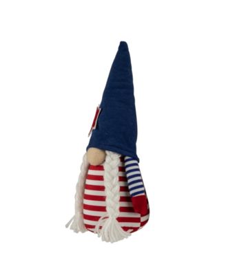 10.5" Striped Americana Gnome Girl Patriotic Figure