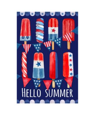 Hello Summer Popsicle Americana Garden Flag, 18" x 12.5"