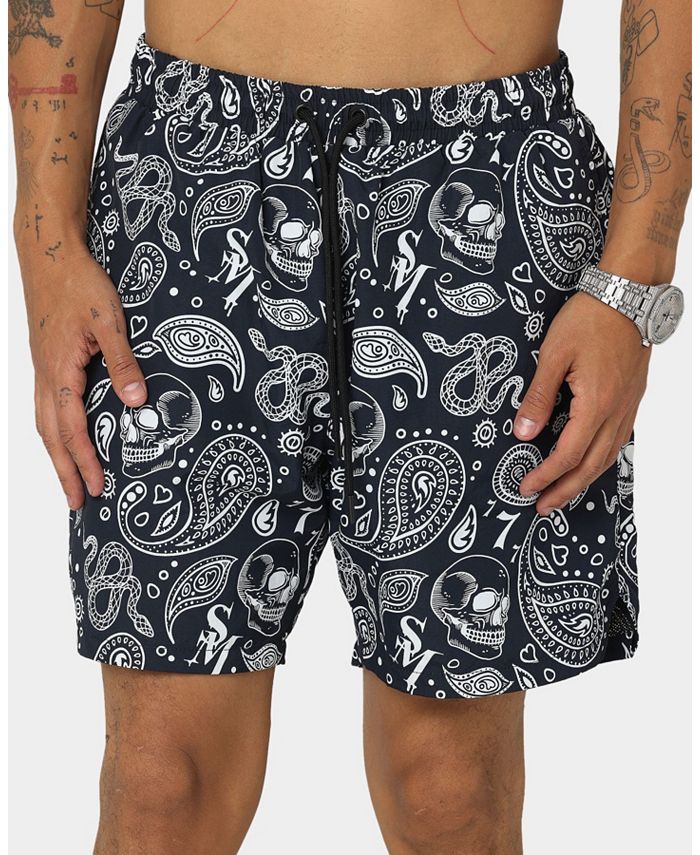 SAINT MORTA Men's Paisley Skulls Beach Shorts Macy's