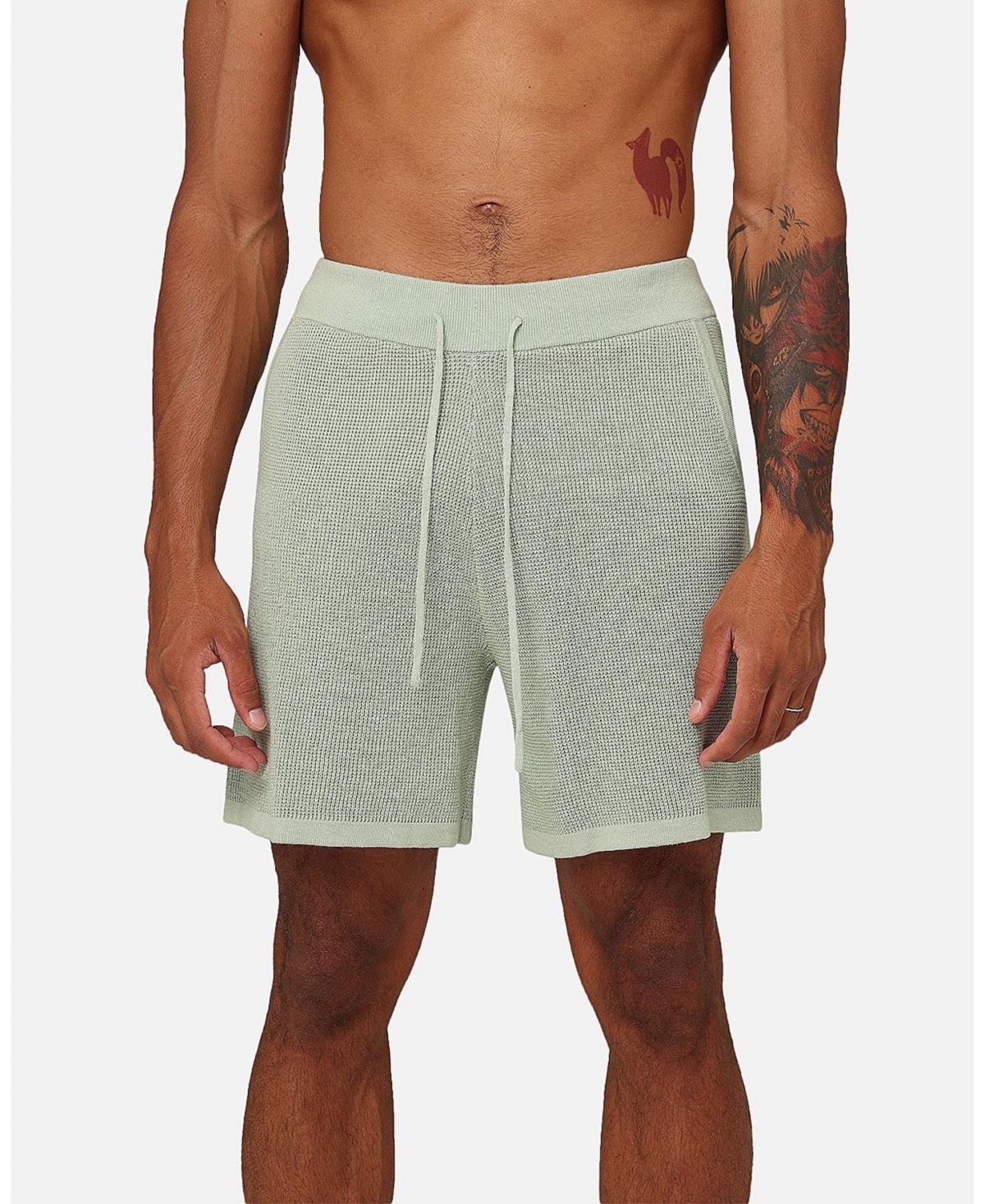 Zyair Knit Rib Shorts - Brown