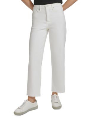 Calvin Klein Jeans - Women's High-Rise Cropped Stretch Cut-Hem Denim Jeans