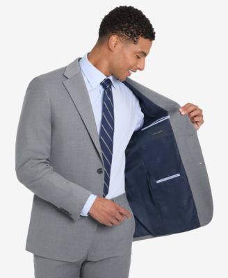 Men's Solid Pearl Grey Suit Separate Jacket
