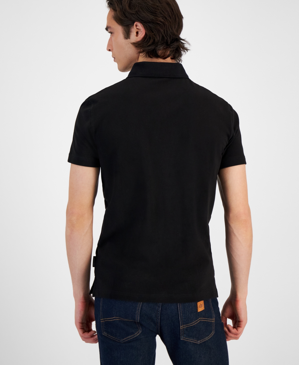 A|X Armani Exchange Men's Short Sleeve Multicolor Logo Polo Shirt