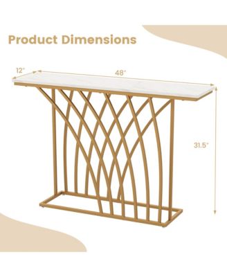48'' Console Table Modern Accent Entryway Table Long Behind Couch Table