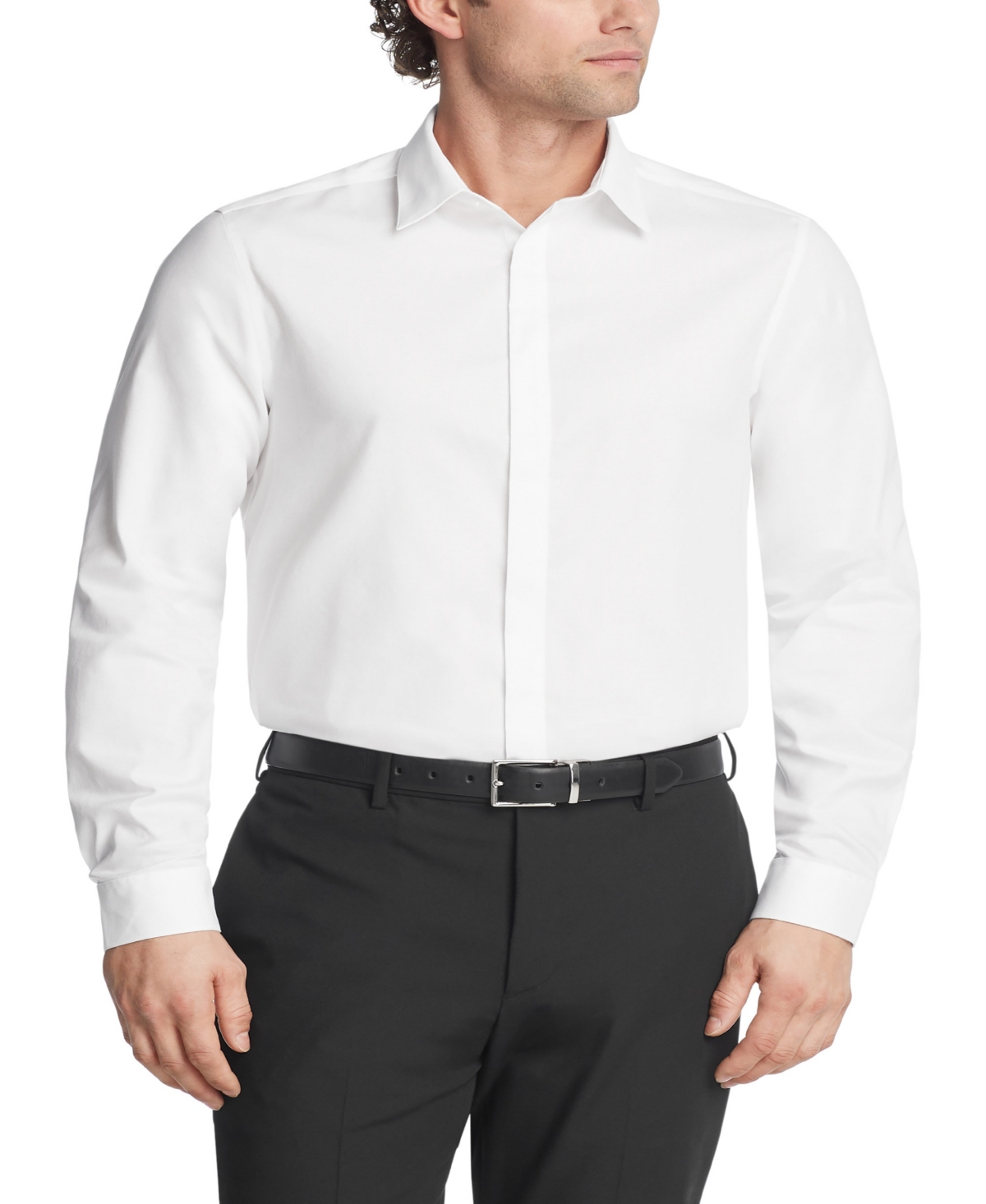 Shop Calvin Klein Men's Slim-fit Dress Shirt In White