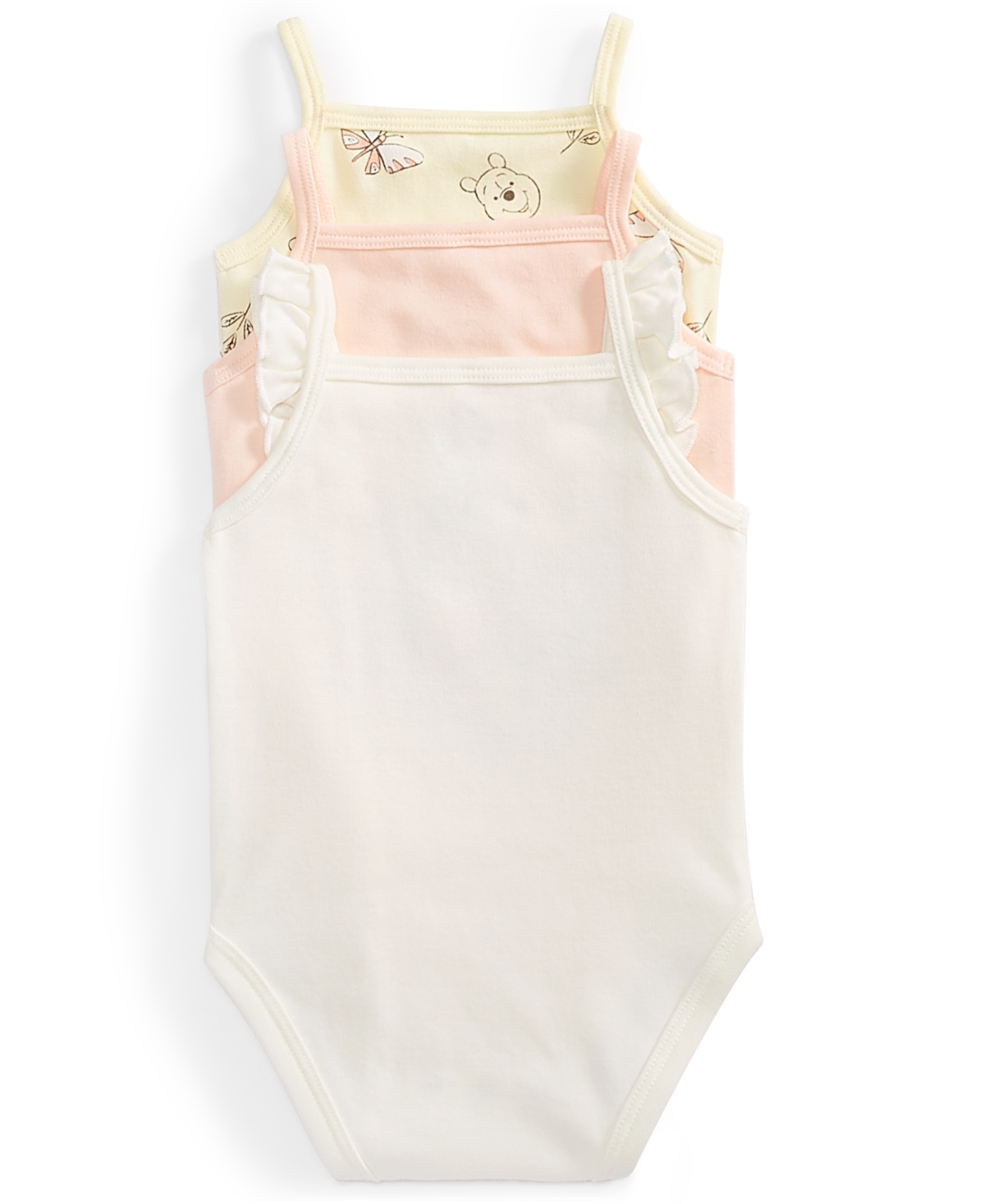 Shop Disney Baby Winnie-the-pooh Bodysuits, Pack Of 3 In Assorted