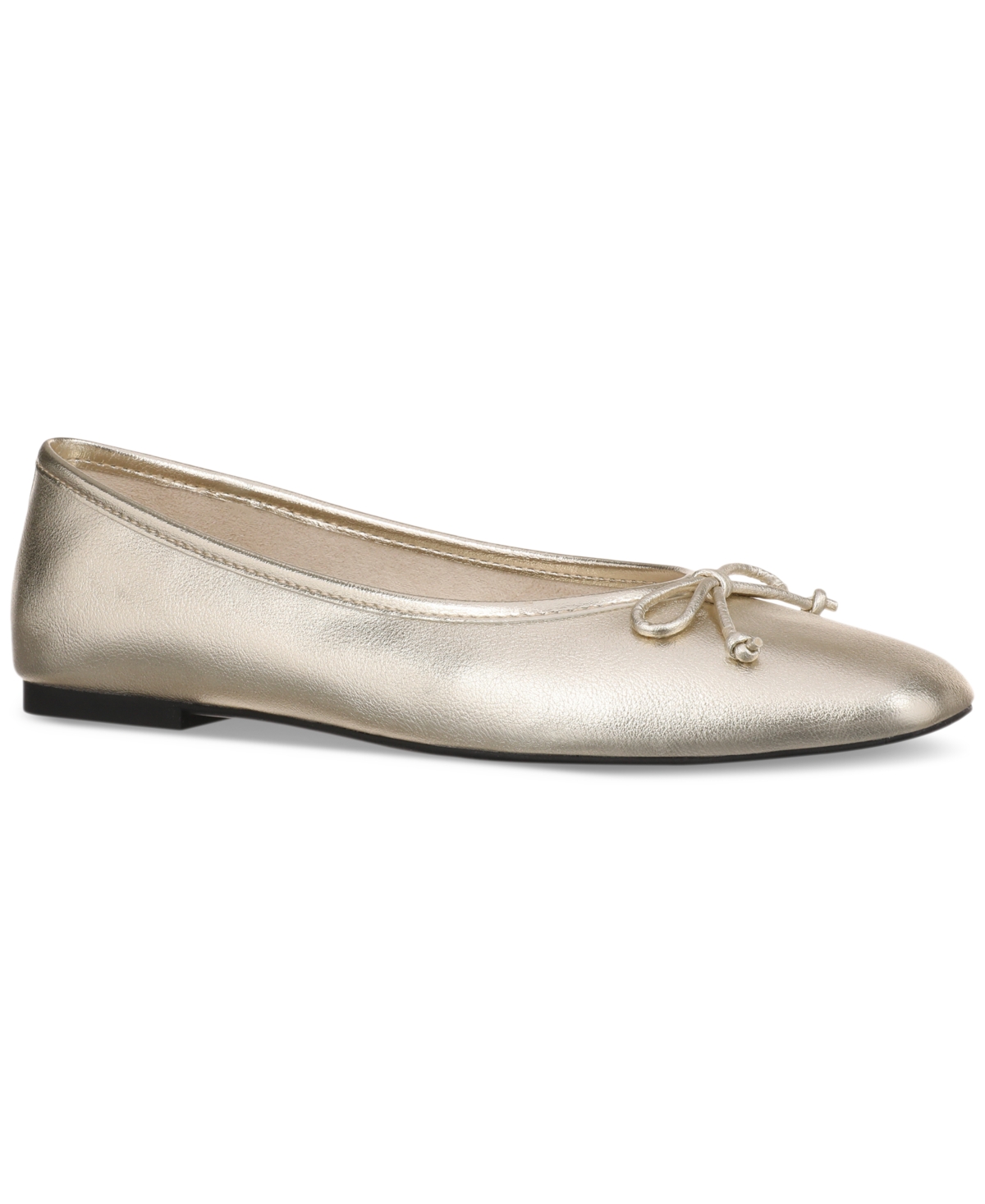 Women's Naomie Ballet Flats, Created for Macy's - Gold Smooth