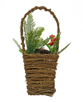 15" Easter Floral Wall Basket