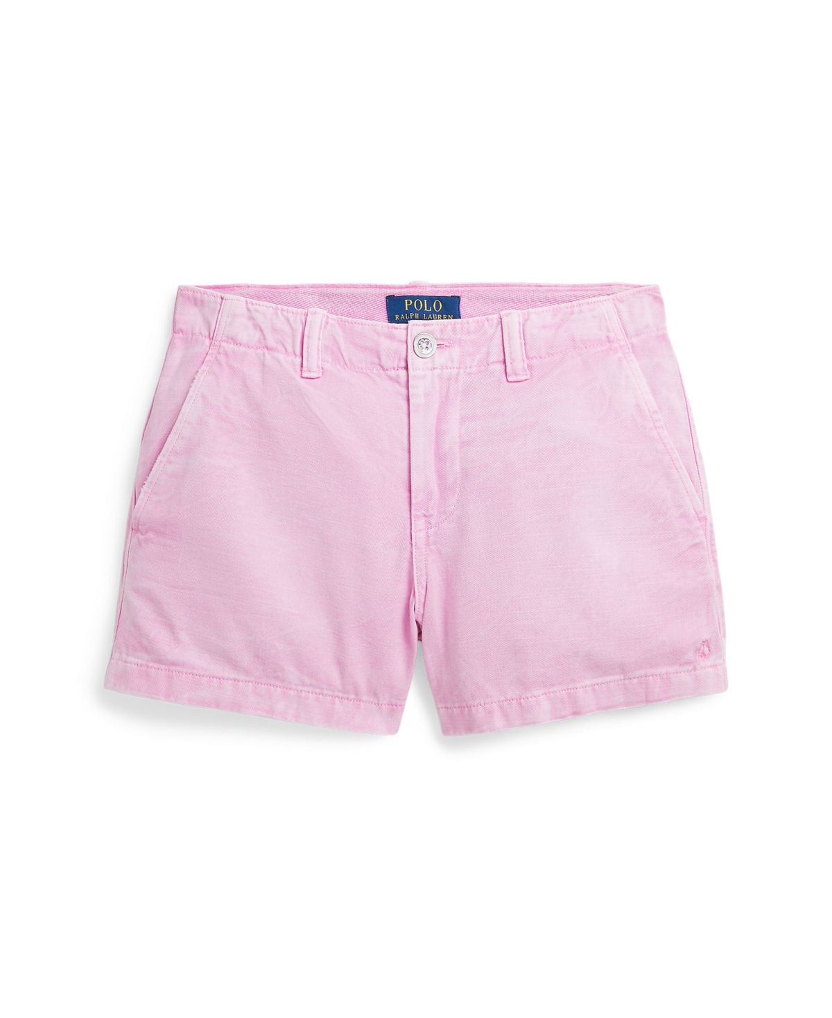 Shop Polo Ralph Lauren Big Girls Cotton Chino Shorts In Carmel Pink