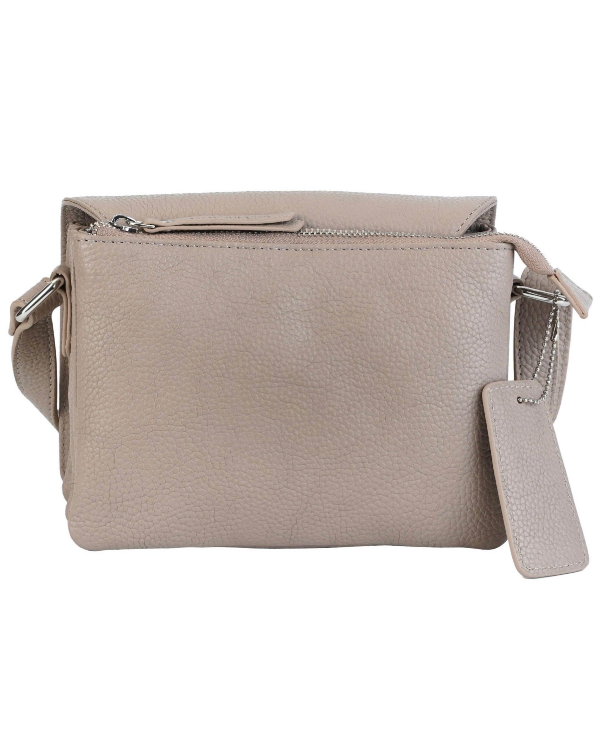 Mancini Pebble Leather Connie Crossbody Handbag
