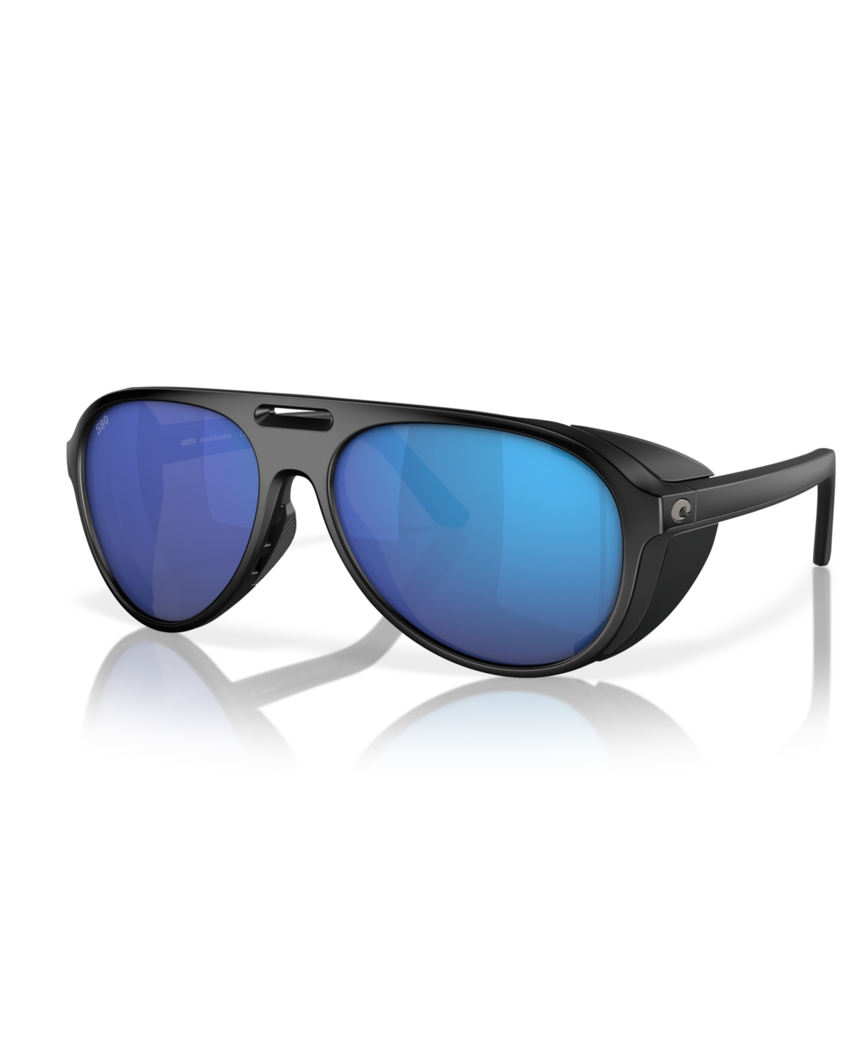 Costa Del Mar Men's Polarized Sunglasses, Grand Catalina 6s9117 In Matte Black,blue
