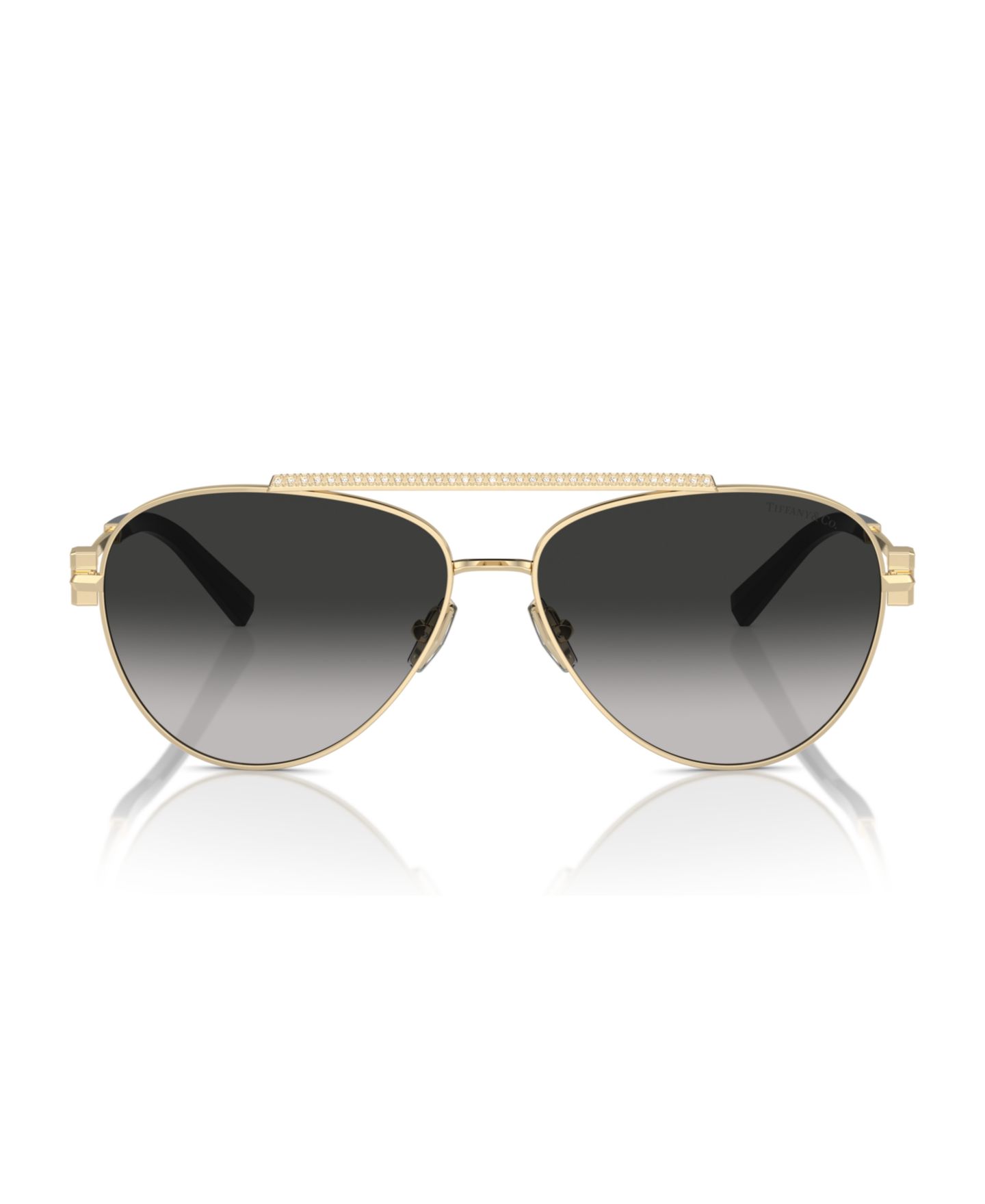 Женские солнцезащитные очки Tiffany & Co. Pilot Sunglasses, TF3101B, цвет: Бледный золотой — фото 4