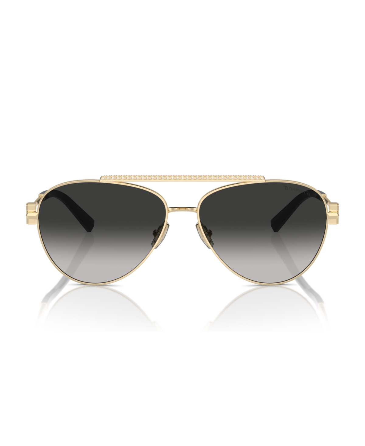 Shop Tiffany & Co Women's Sunglasses, Tf3101b In Pale Gold