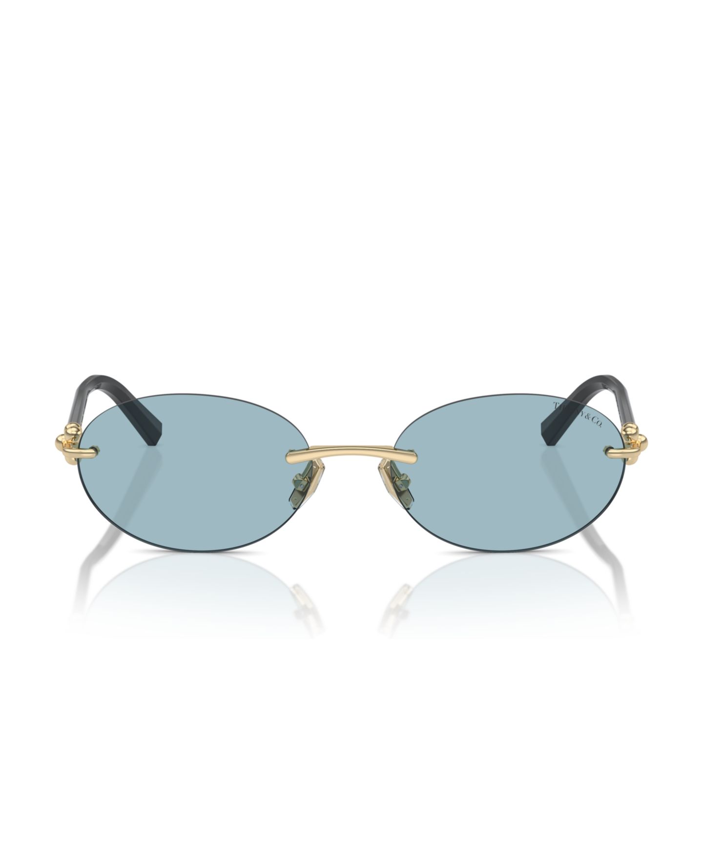 Женские солнцезащитные очки Tiffany & Co. Sunglasses, Tf3104D, цвет: Золотой / Синий — фото 3