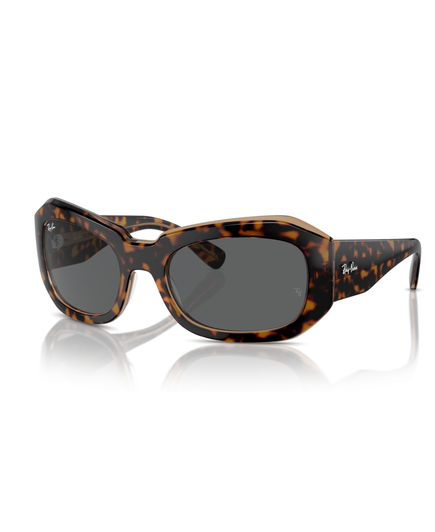 Солнцезащитные очки Ray-Ban Unisex, Beate Rb2212, цвет: Гавана прозрачный коричневый — фото 1