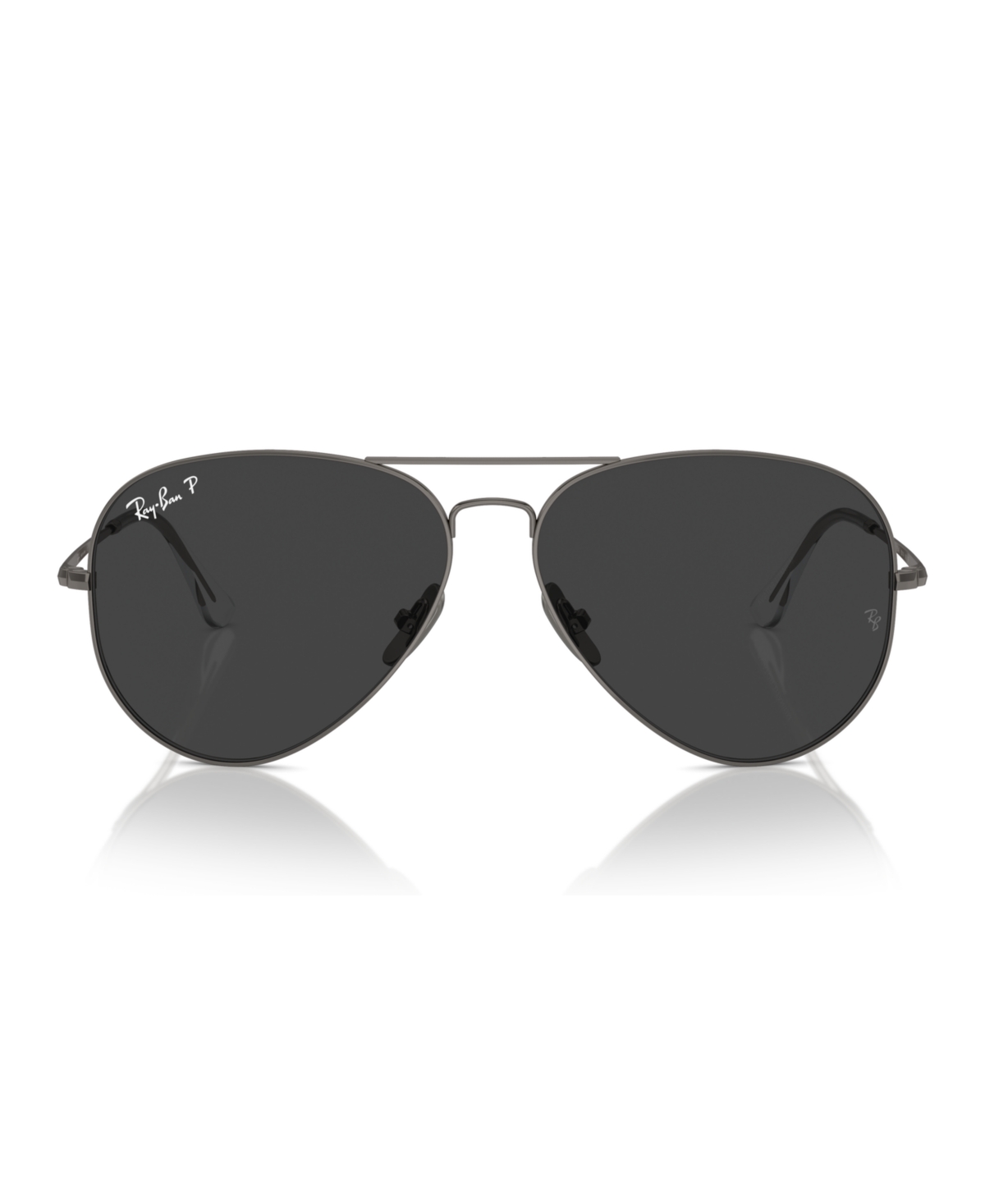 Ray Ban Unisex Polarized Sunglasses, Aviator Titanium Rb8089 In Gunmetal