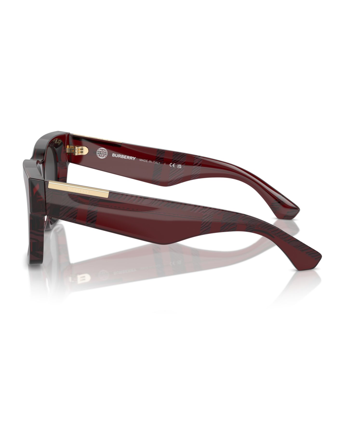 Женские солнцезащитные очки Burberry Sunglasses, Be4424, цвет: Клетчатый красный — фото 5